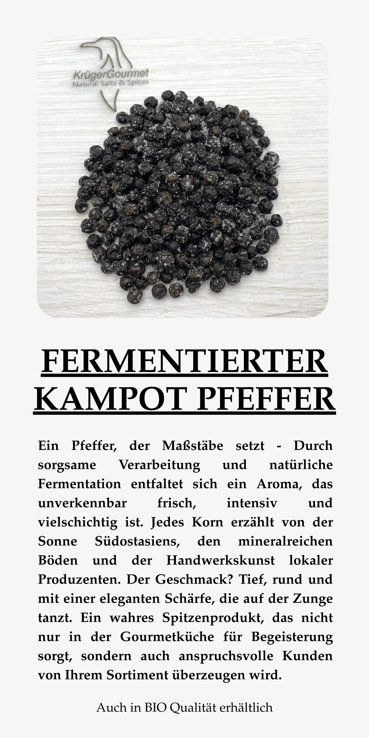 Fermentierter Kampot Pfeffer
